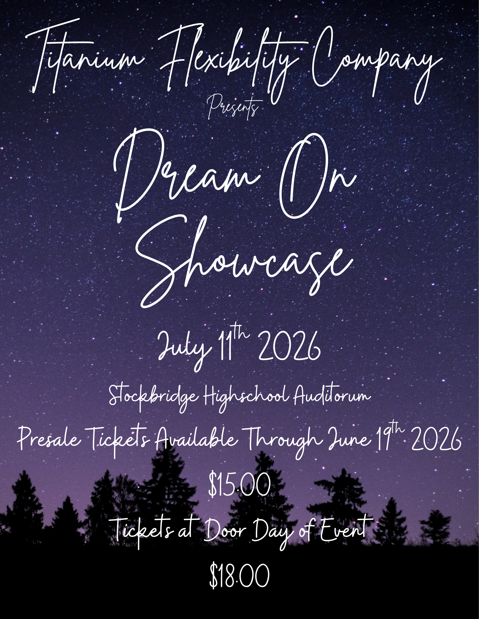 Dream On Showcase poster